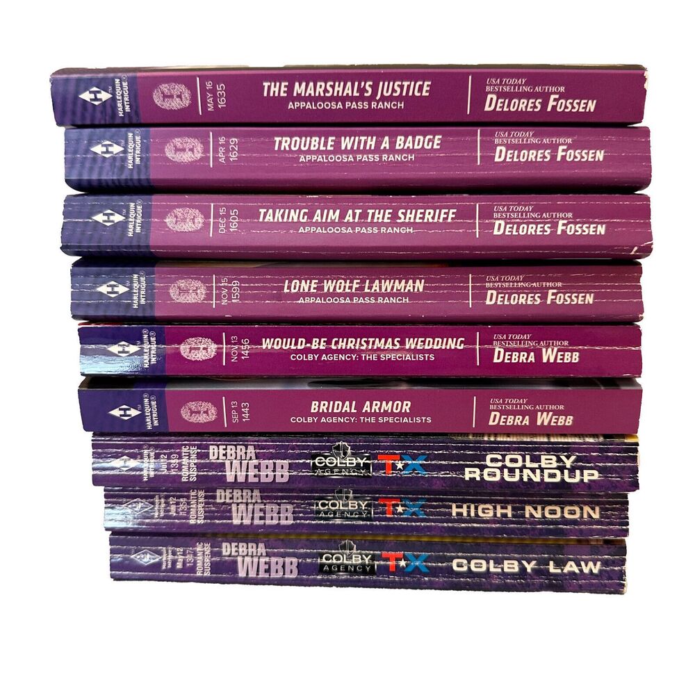Harlequin Books Romantic Intrigue Set of 9